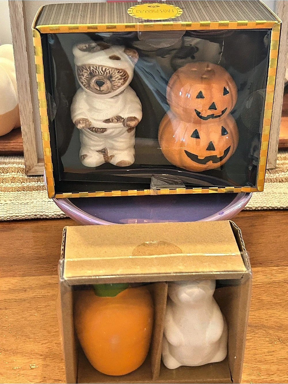 Salt and Pepper sets. Halloween and Easter Set.